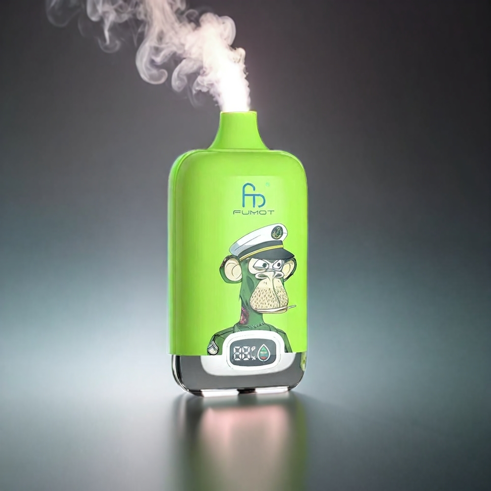 Fumot Tornado Digital Box 12000 Puffs Norge Engros Vape Bringebær Vannmelon med 20ml E-Liquid, 550mAh Batteri og Type-C Lading