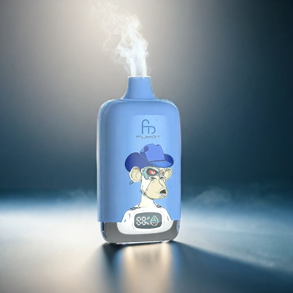 Fumot Tornado Digital Box 12000 Puffs Norge Engros med Blåbær på Is, 20ml E-Liquid, Type-C Lading, 550mAh Batteri