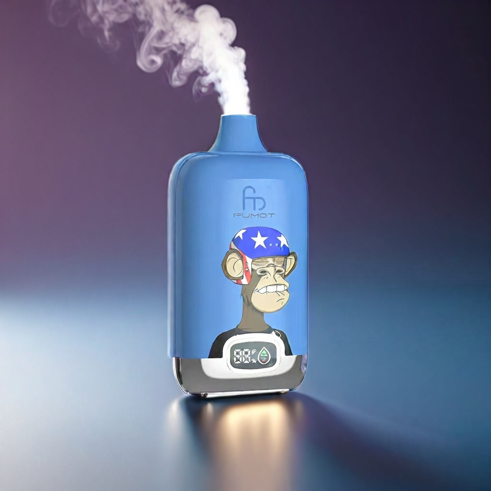 Fumot Tornado Digital Box Norge Engros – 12000 Puffs, 20ml E-Liquid, 550mAh, Type-C, Blåbobletyggis