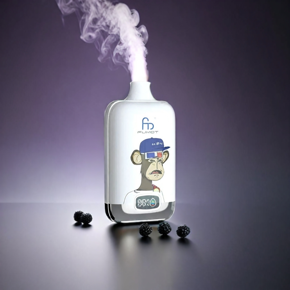 Fumot Tornado Digital Box Norge Engros 12000 Puffs 20ml E-Liquid Type-C Lading MTL Sortsolbær