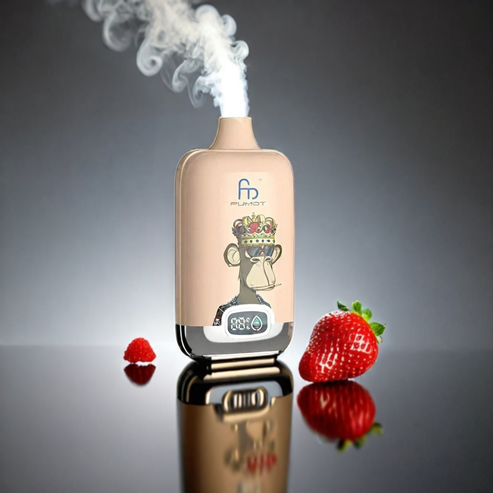 Fumot Tornado Digital Box Norge Engros 12000 Puffs 20ml E-Liquid Type-C Lading MTL Vape Jordbær & Banan