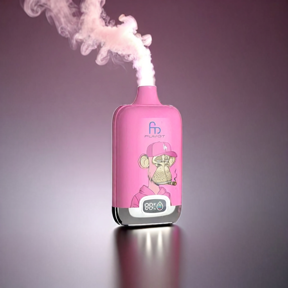Fumot Tornado Digital Box Norge Engros 12000 Puffs 20ml MTL Vape Rosa Sitronbrus Mesh Coil Type-C