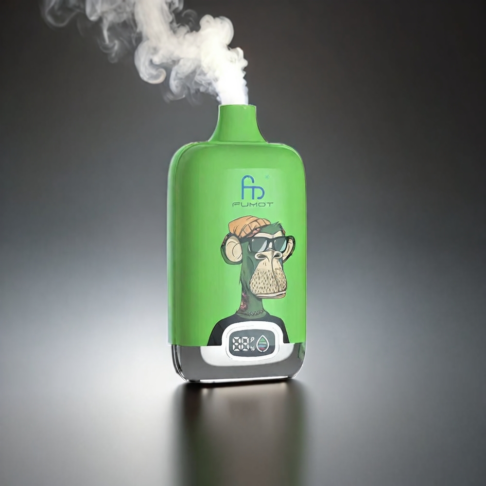 Fumot Tornado Digital Box Norge Engros 12000 Puffs Eple Kanel Vape med 20ml E-Liquid, 550mAh Batteri og Type-C Lading