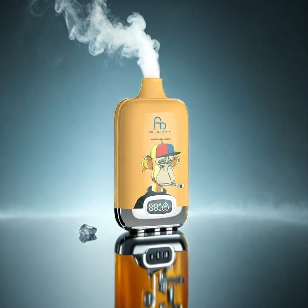 Fumot Tornado Digital Box Norge Engros 12000 Puffs Vape Mango Is – 20ml E-Liquid, 550mAh Batteri, Type-C Lading, MTL Trekning