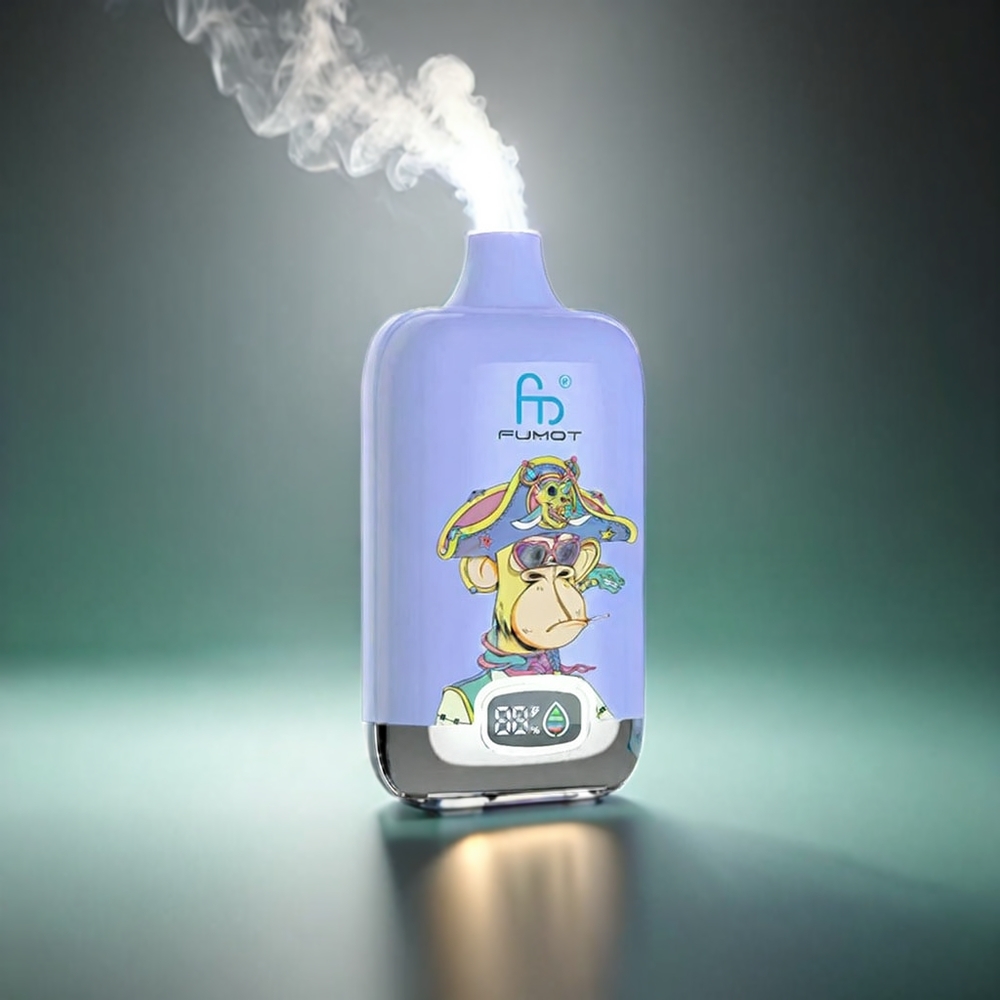 Fumot Tornado Digital Box Norge Engros – 12000 Puffs med 20ml E-Liquid, Mesh Coil og Type-C Lading – Druemynte