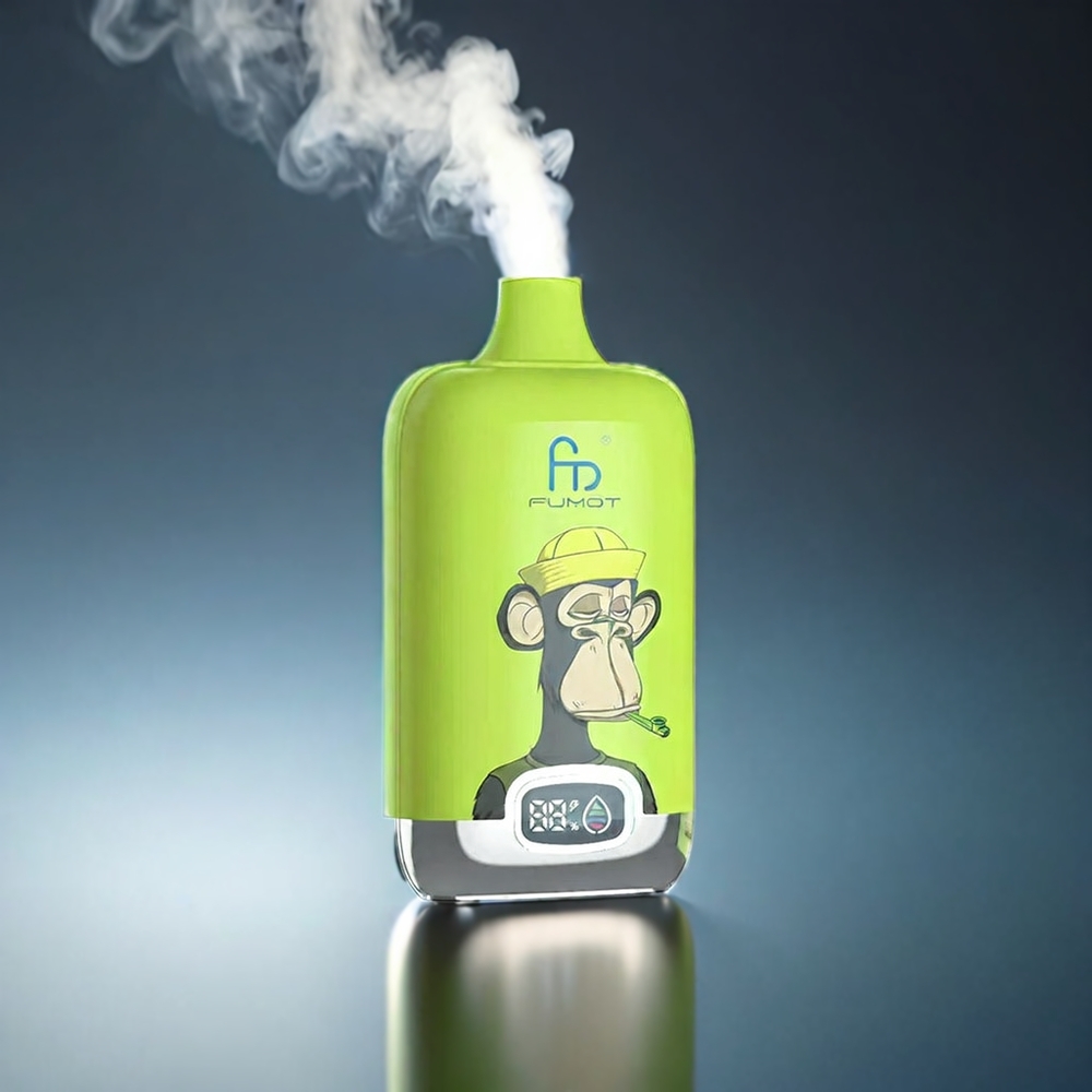 Fumot Tornado Digital Box Norge engros 12000 Puffs 20ml E-Liquid Blåbær Kiwi 550mAh Type-C MTL