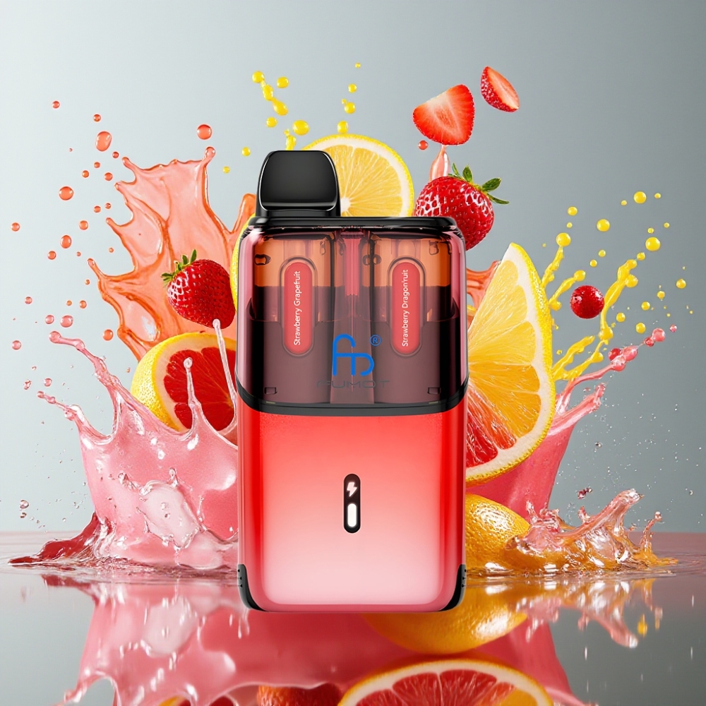 Fumot Ultra T32000 Norge Engros Engangs Vape – Jordbær Grapefrukt & Jordbær Dragefrukt – 32000 Puffs, 800mAh, Type-C Ladning, 20mg Nikotin