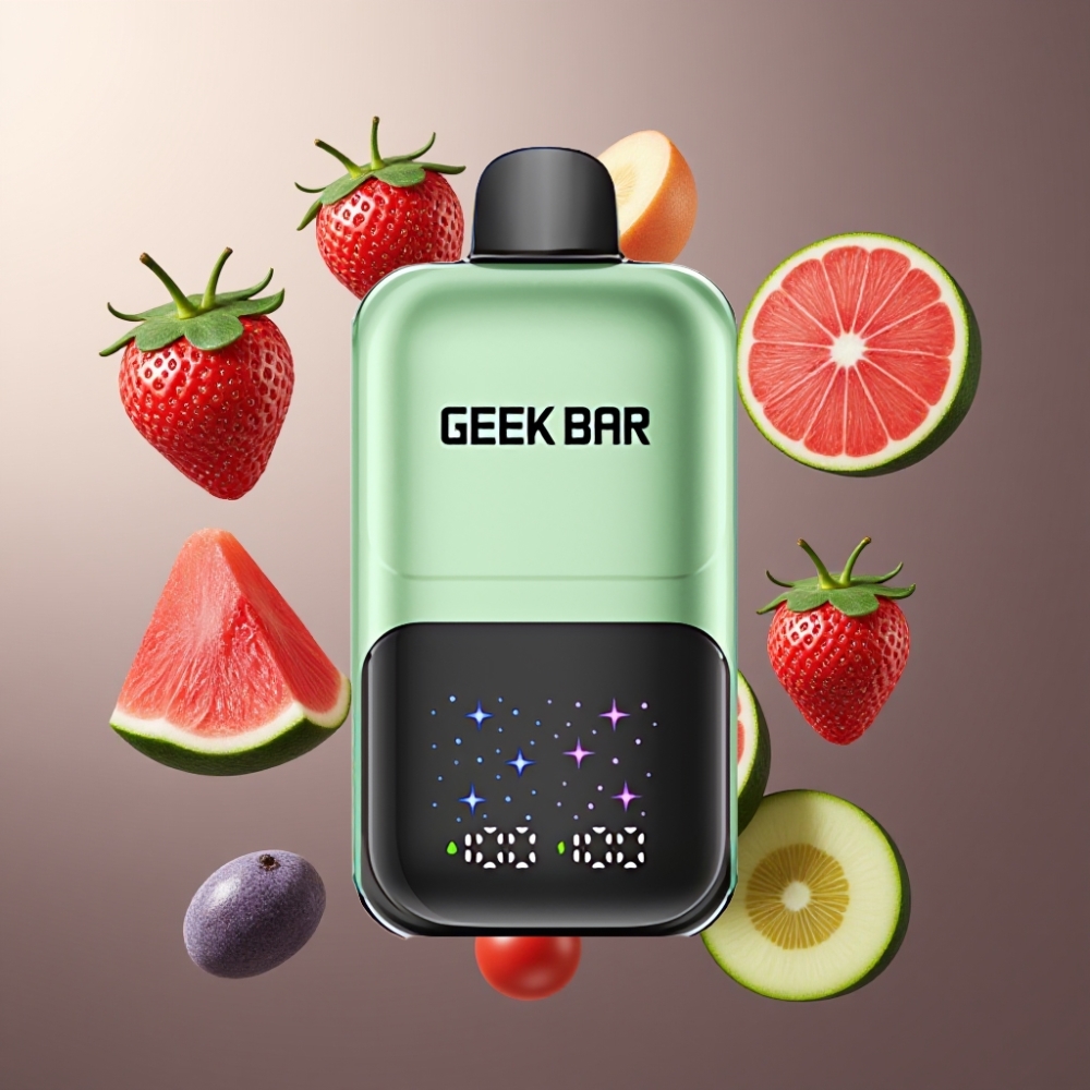 GEEKBAR 2GO Norge Engros 20ml 50000 Puffs Vape til Engangsbruk Pen med Justerbar Smak/Kjølighet & Ladeskjerm – Sur Godteri & Sure Frukter