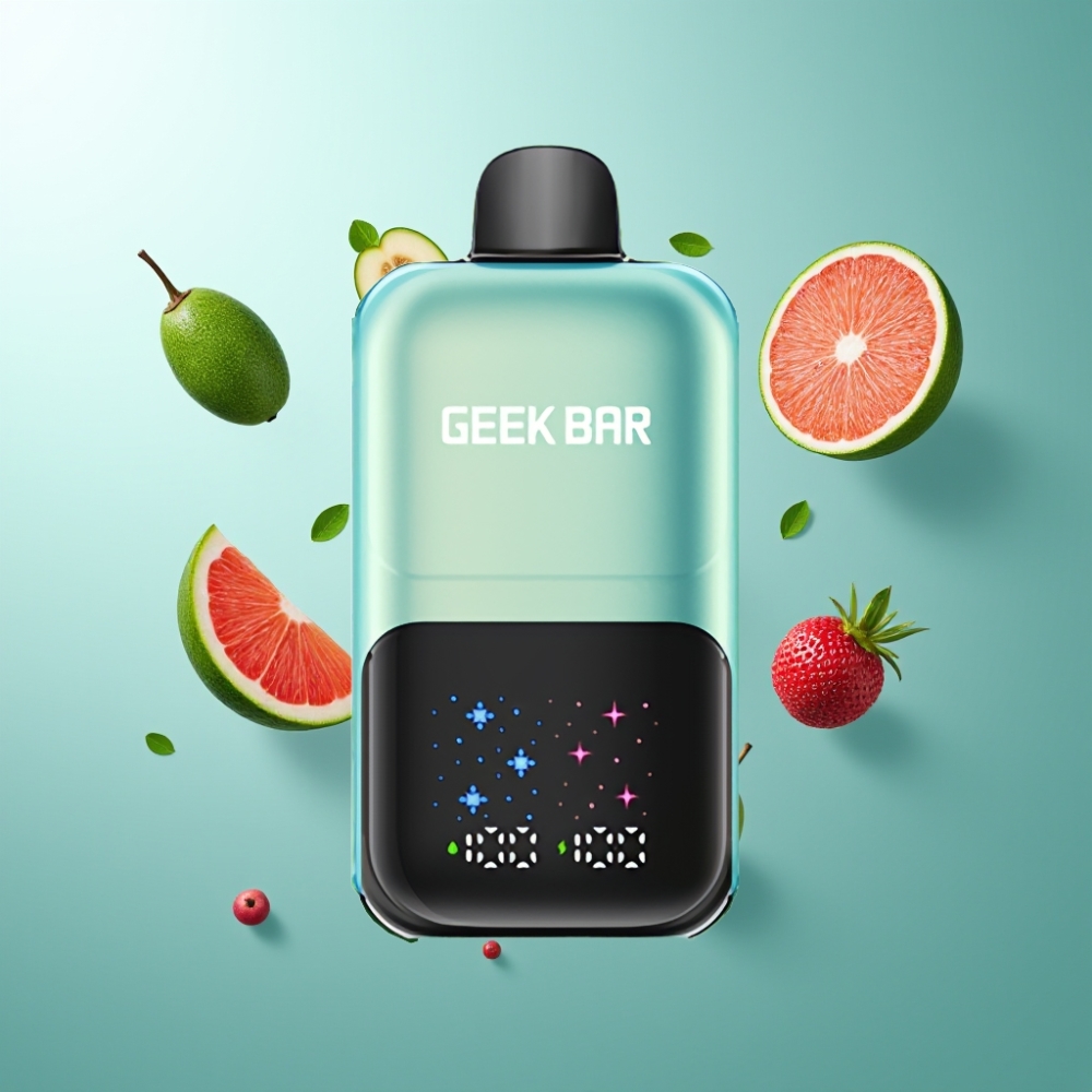 GEEKBAR 2GO Norge engros – 20mL Dual Tank, 50000 Puffs, Justerbar Kjølig Mynte Is, 5% Nikotinsalt, Omladbar Batteri