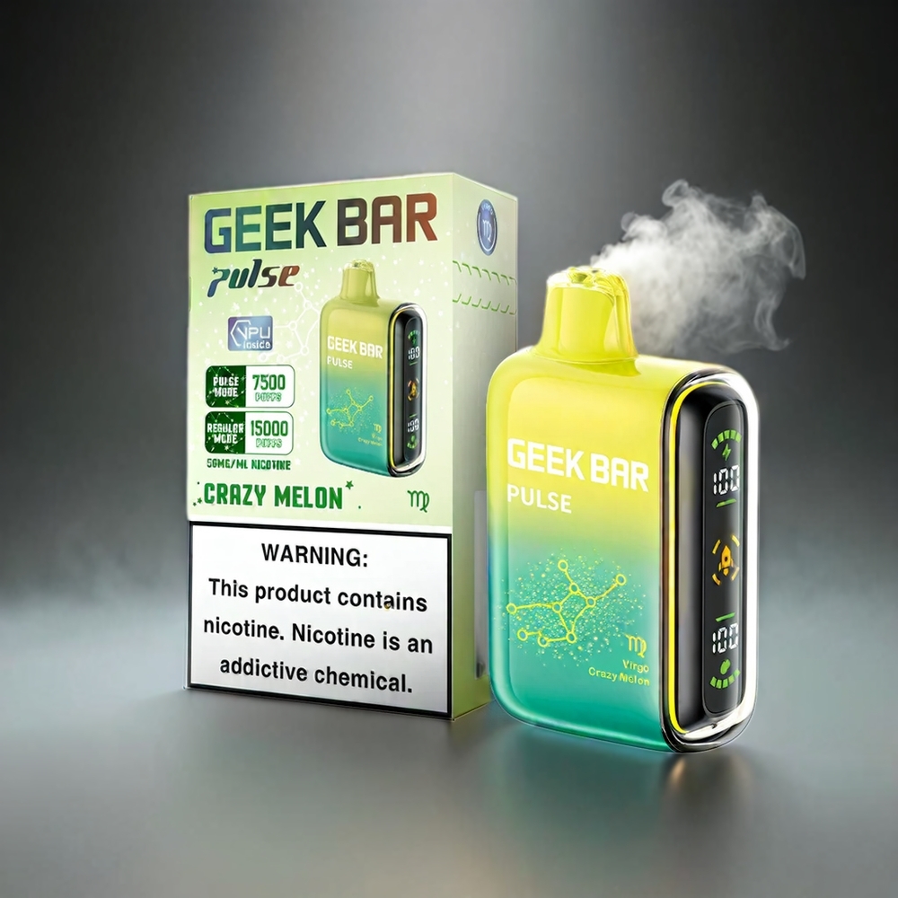 Geek Bar Pulse 15000 Puffs Norge Engros – 16ML, 5% Nikotin, Justerbar Luftstrøm, USB Type-C