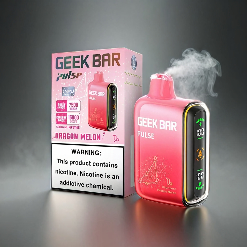 Geek Bar Pulse 15000 Puffs Norge Engros – 16ML, 5% Nikotin, Justerbar Luftstrøm, USB Type-C