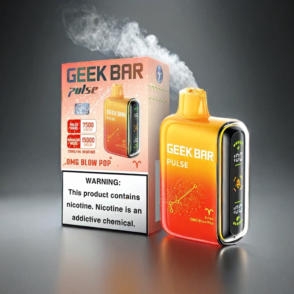 Geek Bar Pulse 15000 Puffs Norge Engros – 16ML, 5% Nikotin, Justerbar Luftstrøm, USB Type-C