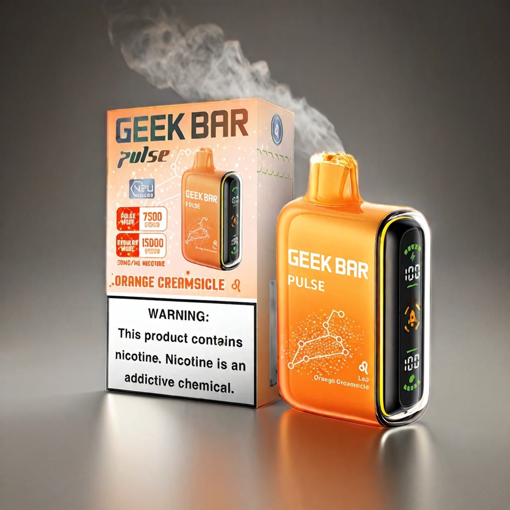 Geek Bar Pulse 15000 Puffs Norge Engros – 16ML, 5% Nikotin, Justerbar Luftstrøm, USB Type-C