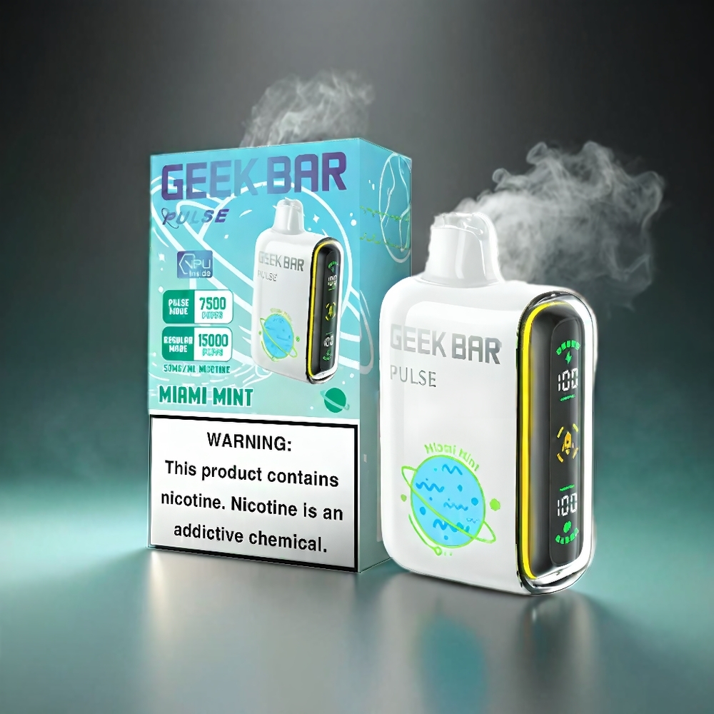 Geek Bar Pulse 15000 Puffs Norge Engros – 16ML E-væske, 5% Nikotin, 650 mAh Batteri, USB Type-C Lading