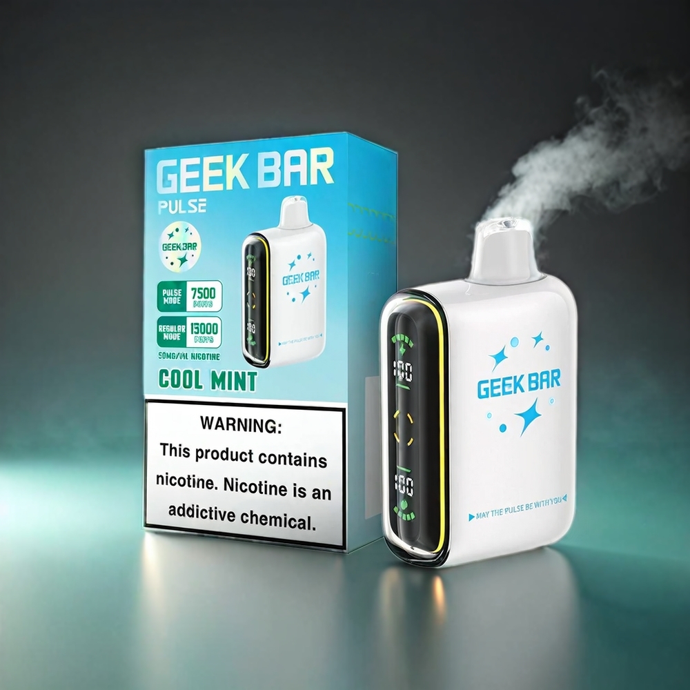 Geek Bar Pulse 15000 Puffs Norge Engros – 16ML E-væske, 5% Nikotin, 650 mAh Batteri, USB Type-C Lading