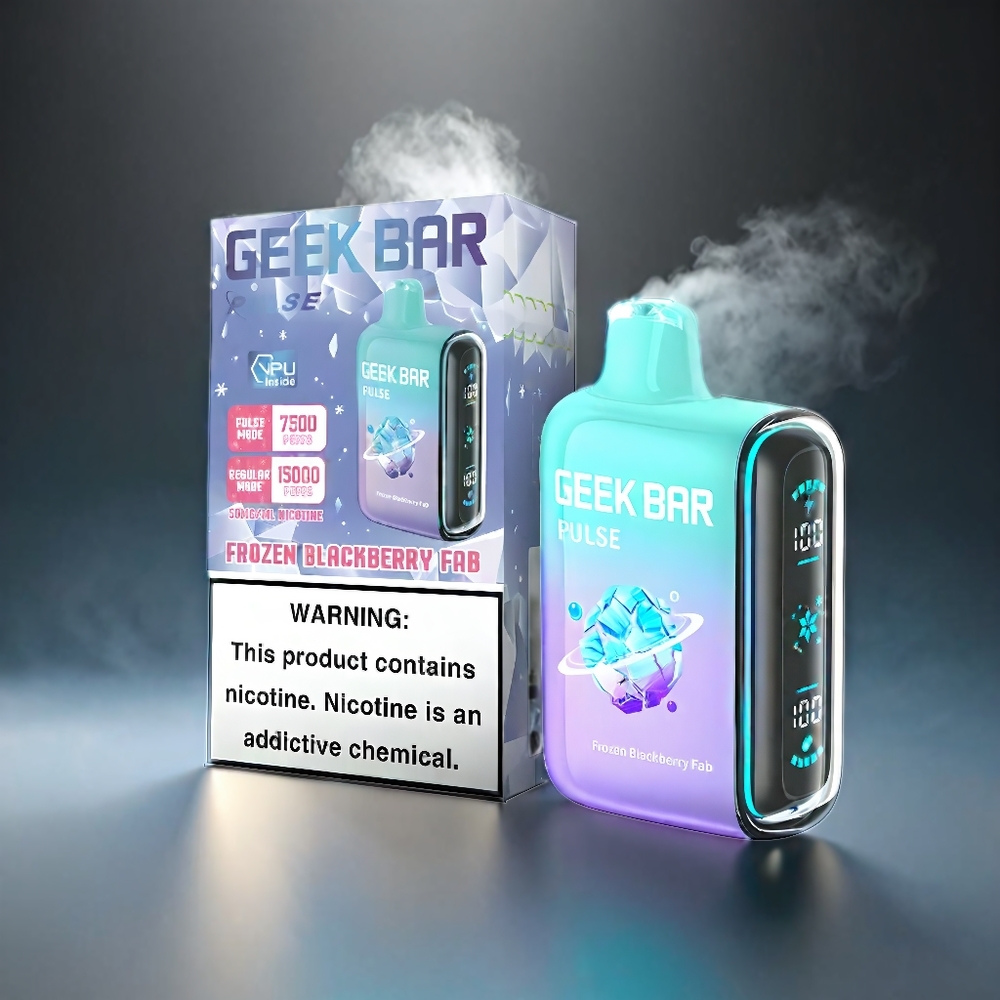 Geek Bar Pulse 15000 Puffs Norge Engros – 16ML E-væske, 5% Nikotin, Justerbar Luftstrøm, 650 mAh Batteri, USB Type-C