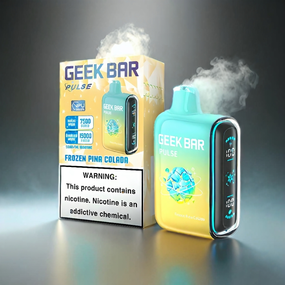 Geek Bar Pulse 15000 Puffs Norge Engros – 16ML E-væske, 5% Nikotin, Justerbar Luftstrøm, 650 mAh Batteri, USB Type-C