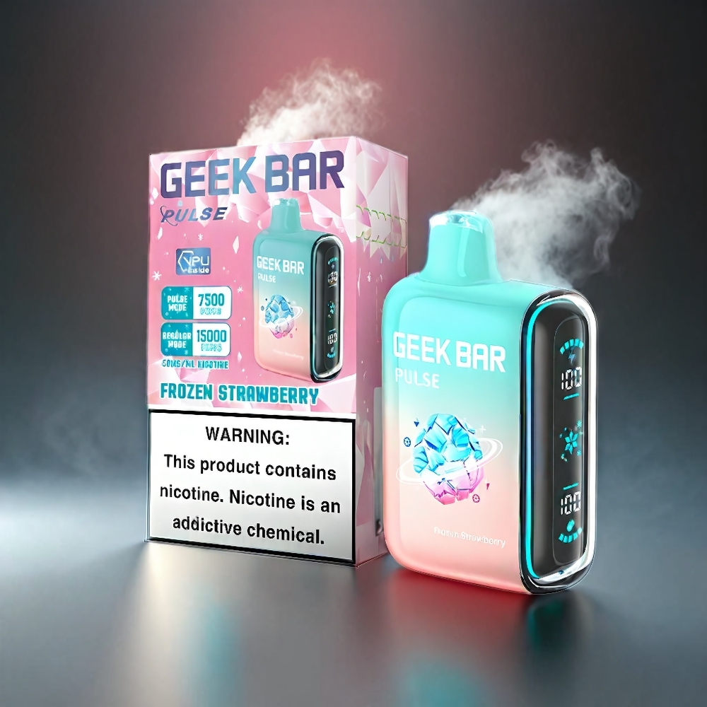 Geek Bar Pulse 15000 Puffs Norge Engros – 16ML E-væske, 5% Nikotin, Justerbar Luftstrøm, 650 mAh Batteri, USB Type-C