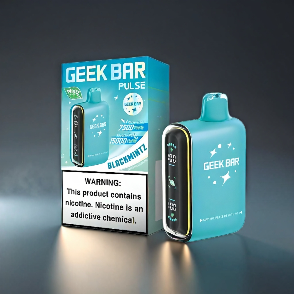 Geek Bar Pulse 15000 Puffs Norge Engros med 16ML E-væske, 5% Nikotin og Justerbar Luftstrøm