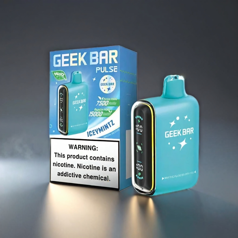 Geek Bar Pulse 15000 Puffs Norge Engros med 16ML E-væske, 5% Nikotin og Justerbar Luftstrøm