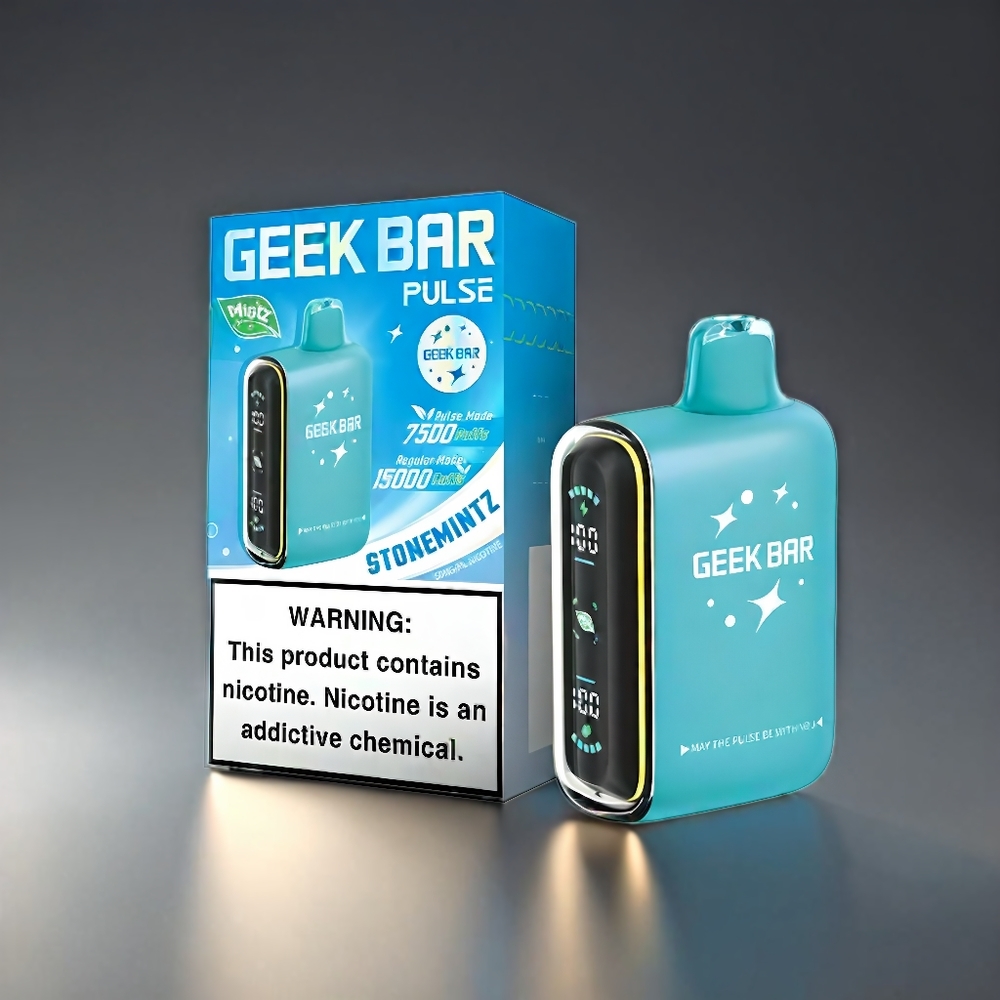 Geek Bar Pulse 15000 Puffs Norge Engros med 16ML E-væske, 5% Nikotin og Justerbar Luftstrøm