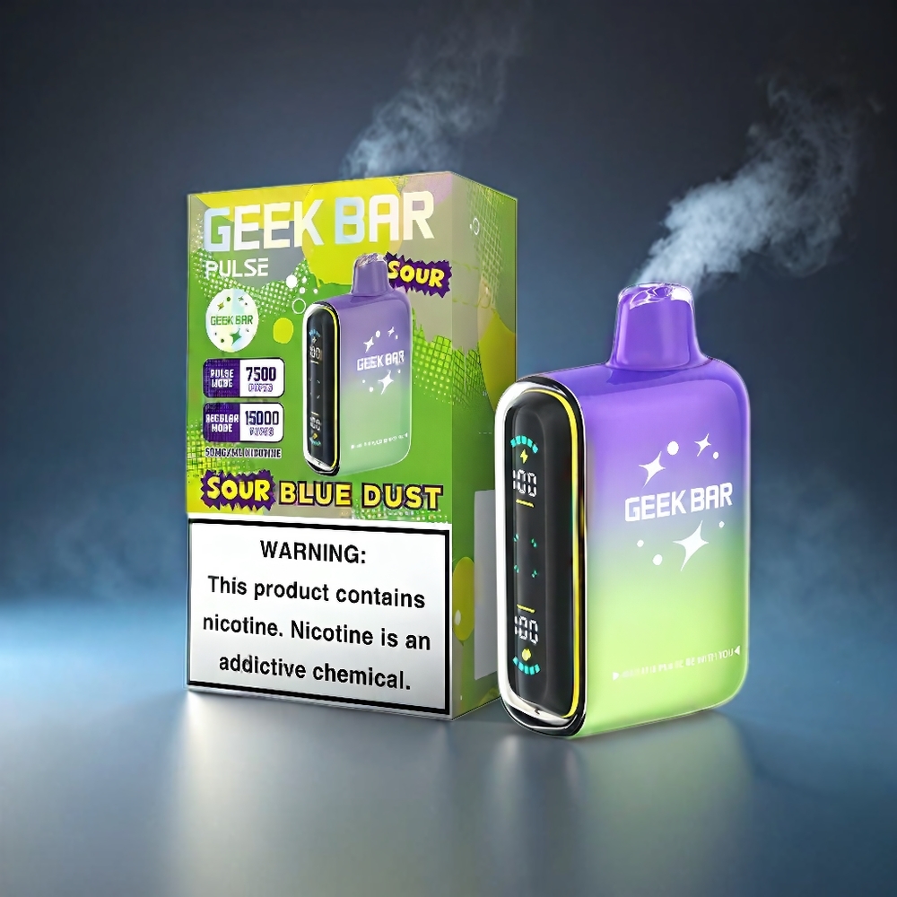 Geek Bar Pulse 15000 Puffs Norge Engros med 16ML e-væske, 5% nikotin og justerbar luftstrøm