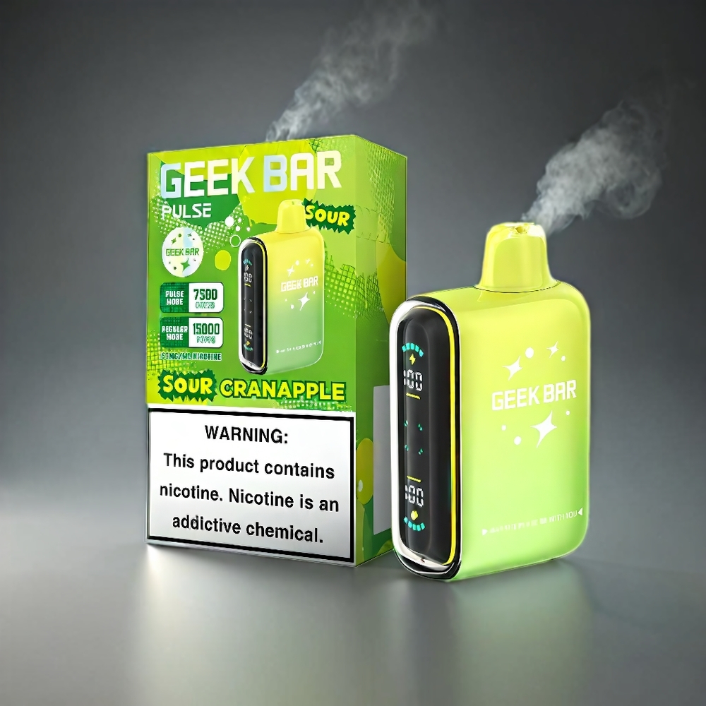 Geek Bar Pulse 15000 Puffs Norge Engros med 16ML e-væske, 5% nikotin og justerbar luftstrøm