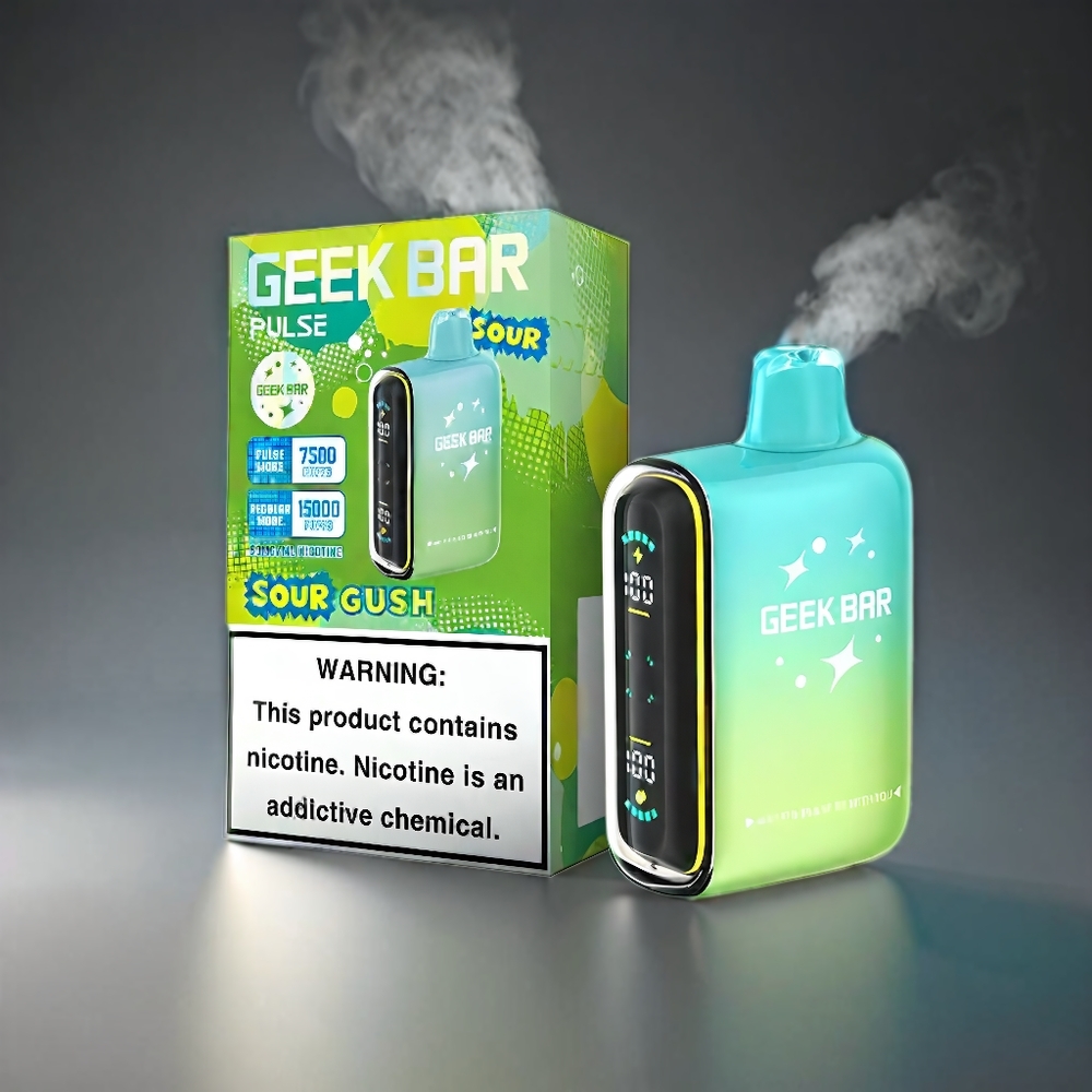 Geek Bar Pulse 15000 Puffs Norge Engros med 16ML e-væske, 5% nikotin og justerbar luftstrøm