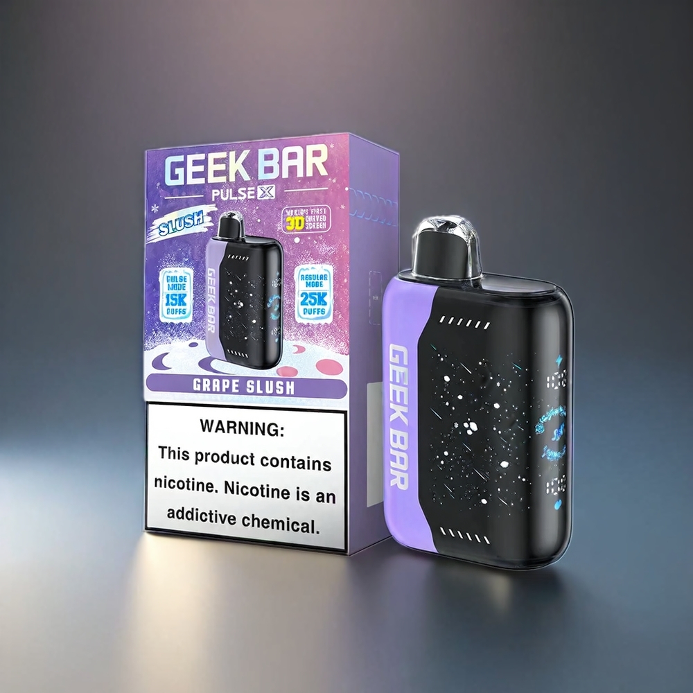 Geek Bar Pulse X 25000 Puffs Norge Engros – Slush Edition Med 18mL Fylt E-Væske, 3D Skjerm, USB Type-C, Dual Mesh Coil