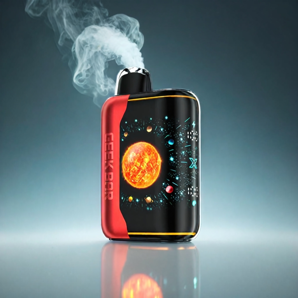 GEEK BAR Pulse X Platinum Edition Norge engros – 25000 Puff Vanlig Modus, 15000 Puff Puls Modus, Premium Matte Platina Finish, Vannmelon Is