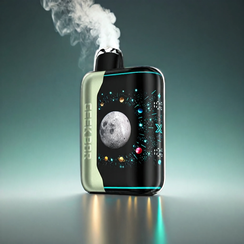 GEEK BAR Pulse X Platinum Edition Norge engros – Opptil 25000 puff i Normal Modus, Opptil 15000 puff i Puls Modus Dynamisk 3D-buet skjerm, Miamimynte