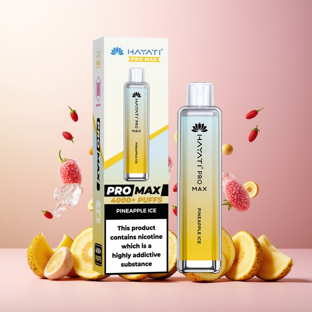 Hayati Pro Max 4000 Puffs Norge Engros Vape til engangsbruk Ananas Is 2ml/10ml, 1400mAh, 2%/5% Nikotin, TPD-Compliant