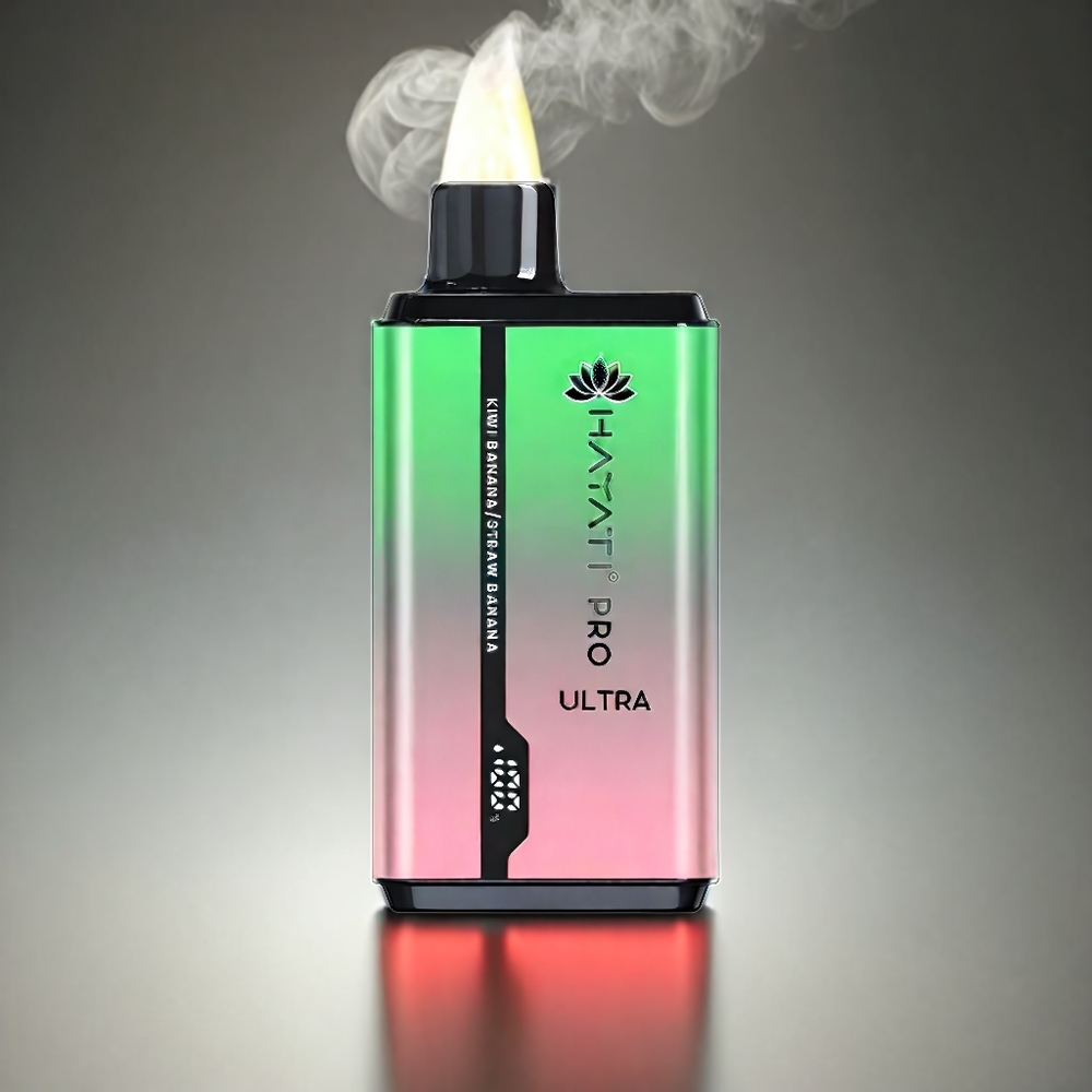Hayati Pro Ultra 15000 Puffs Norge Engros – 850mAh Batteri, 12ml E-Væske, 2% Nikotin, 49 Smaker – Kiwi Banan Jordbær Banan