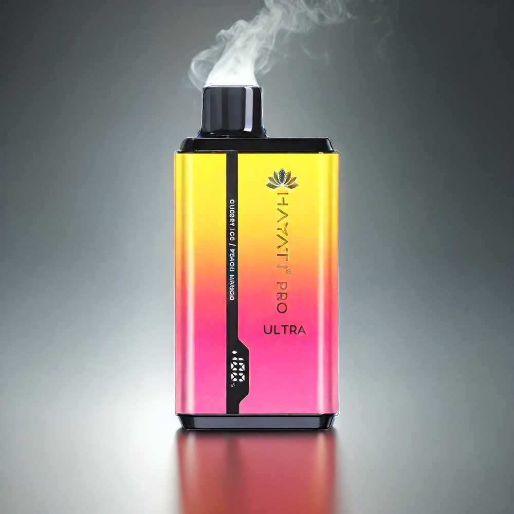 Hayati Pro Ultra 15000 Puffs Norge Engros – 850mAh Batteri, 12ml E-væske, 2% Nikotin, 49 Smaker (Kirsebær Is, Fersken, Mango)