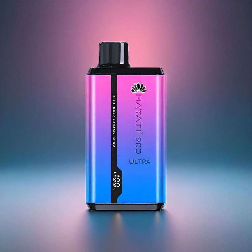 Hayati Pro Ultra 15000 Puffs Norge Engros - Blå Razz Gummy Bear - 850mAh Battery - 12ml E-Liquid - 2% Nicotine - 49 Smaker