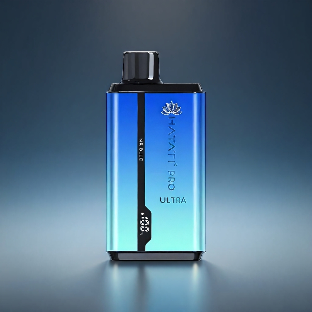Hayati Pro Ultra 15000 Puffs Norge engros – 850mAh Batteri, 12ml E-Væske, 2% Nikotin, 49 Smaker, Mr Blå