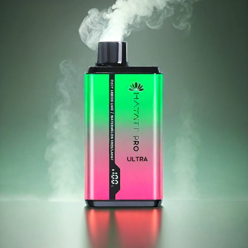 Hayati Pro Ultra 15000 Puffs Norge engros – 850mAh batteri, 12ml e-væske, 2% nikotin, 49 smaker – Sprudlende Sitron & Lime, Vannmelon, Frisk Mynte