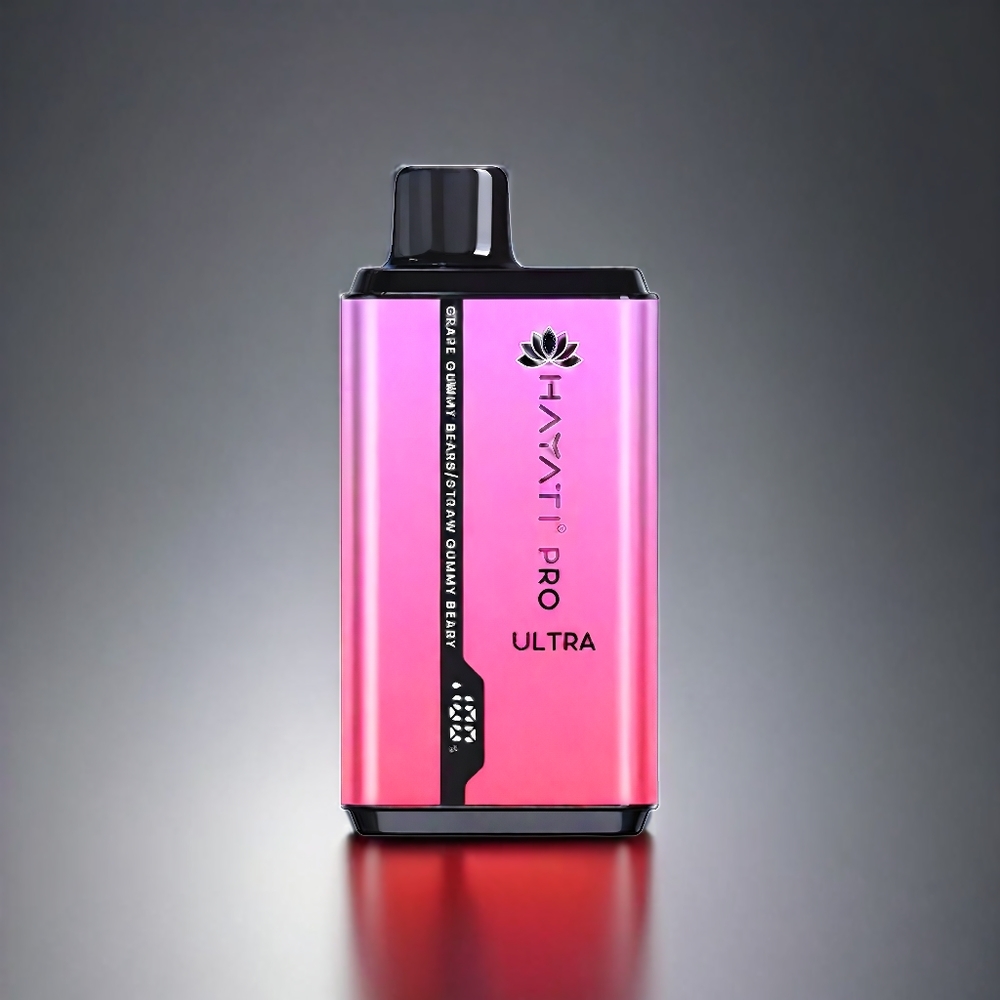 Hayati Pro Ultra Norge Engros - 15000+ Puffs, 850mAh, 12ml E-Liquid, 2% Nikotin, Gummy Bear Drue og Gummy Bear Jordbær
