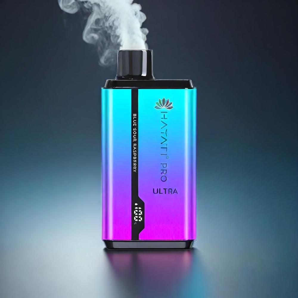 Hayati Pro Ultra Norge engros 15000+ Puffs 850mAh 24ml Blå sur bringebær