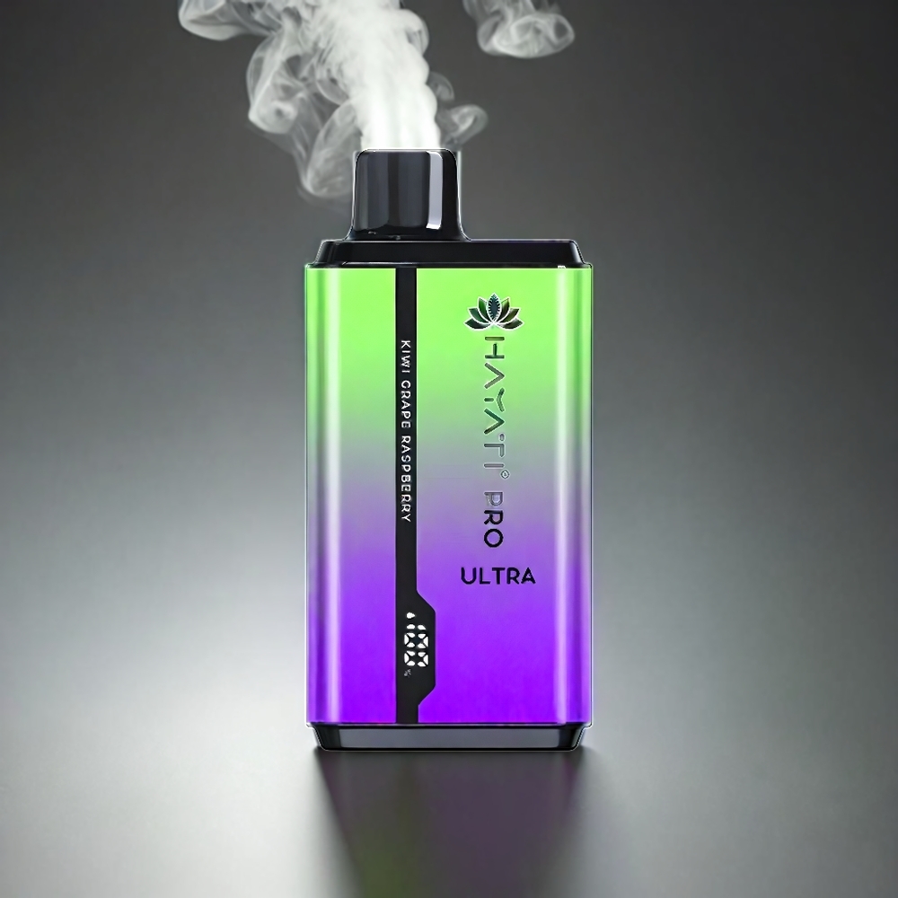 Hayati Pro Ultra Norge engros 15000+ Puffs 850mAh Kiwi Drue Bringebær Vape med 49 smaker 12ml 2% Nikotin