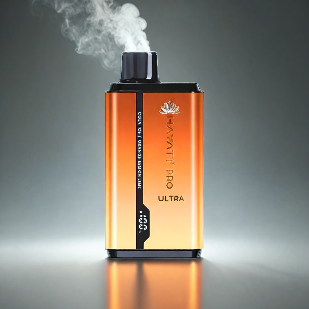 Hayati Pro Ultra Norge engros – 15000+ Puffs, 850mAh batteri, 2x12ml e-væske, 2% nikotin, 49 smaker – Cola Is Oransje Sitron & Lime
