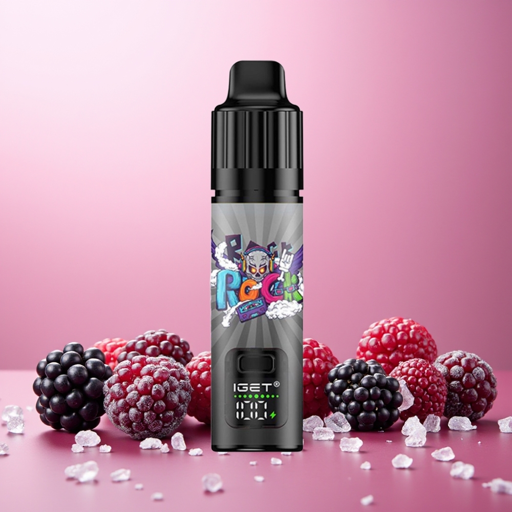IGET BAR PLUS S3 POD 10000 Puffs Engros Norge Vape til engangsbruk 18 ml 5% Nikotin Svartbær Is 1.0 Ohm Mesh Coil 950 mAh Oppladbar