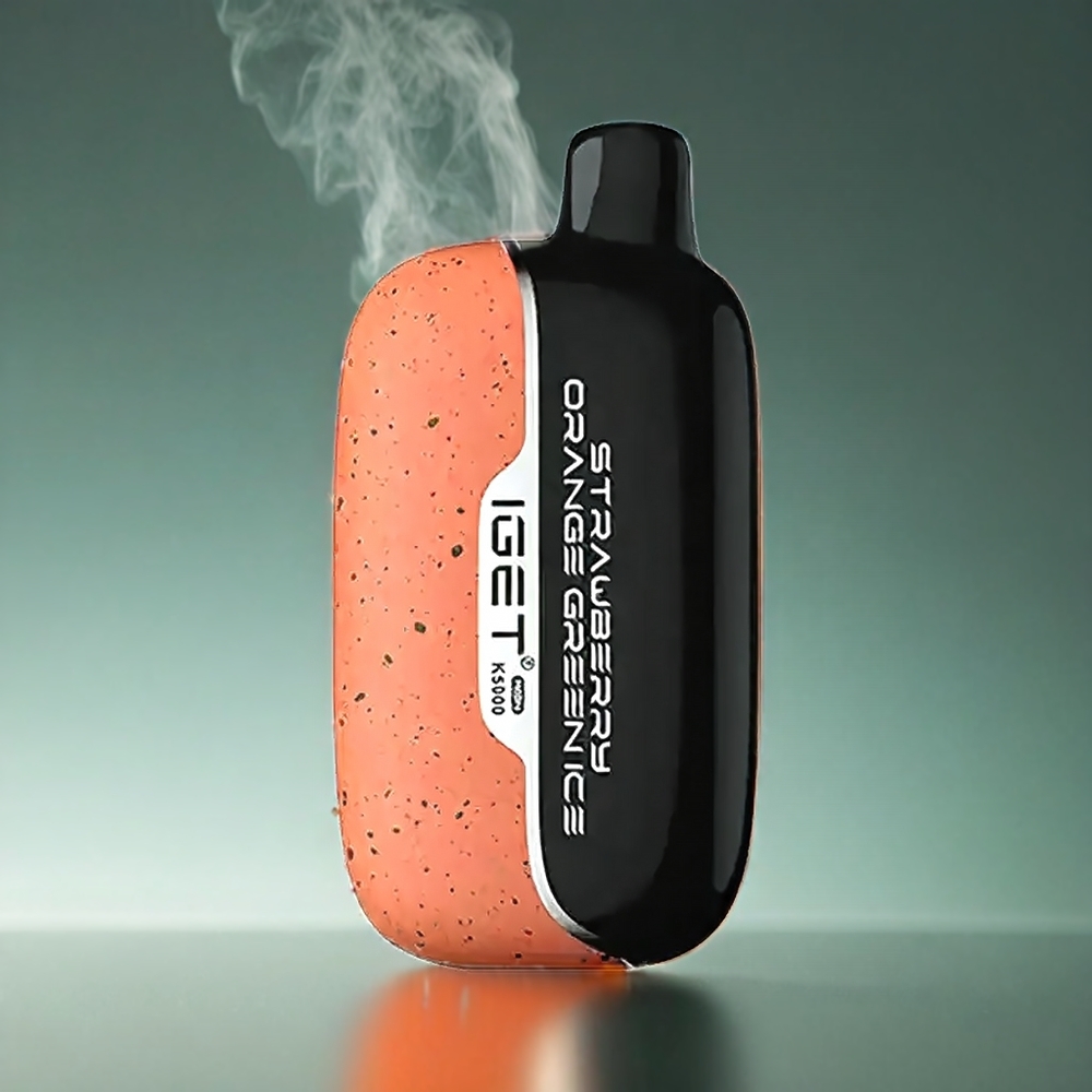 Iget Moon K5000 Puffs Norge Engros Vape Jordbær Appelsin Grønn Is – 5000 Puffs, 1.35 Ohm Mesh Coil, PC Material