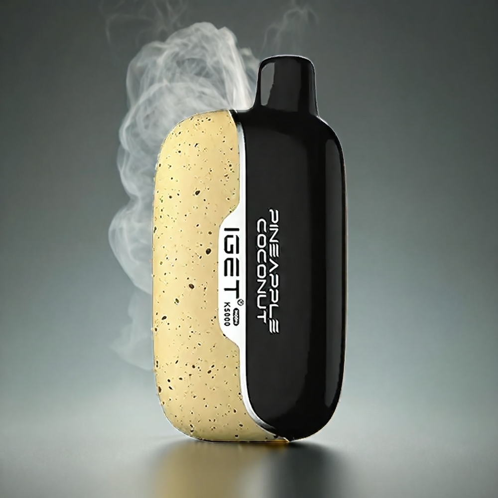 Iget Moon K5000 Puffs Vape Ananas Kokos Norge engros – 5000 Puffs, 1.35 Ohm Mesh Coil, PC-materiale