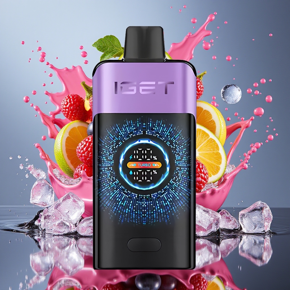 IGET ONE 12000 Puffs Norge Engros – Drupeis Engangs Vape med 2700 mAh Batteri og Stor Bøyd Fargeskjerm