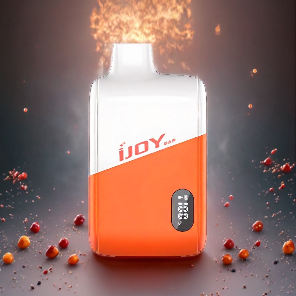 IJOY Bar IC8000 Norge Engros Engangs vape 8000 Puff 18ml 5% Nikotin Fersken og Blåbær Type-C Lading