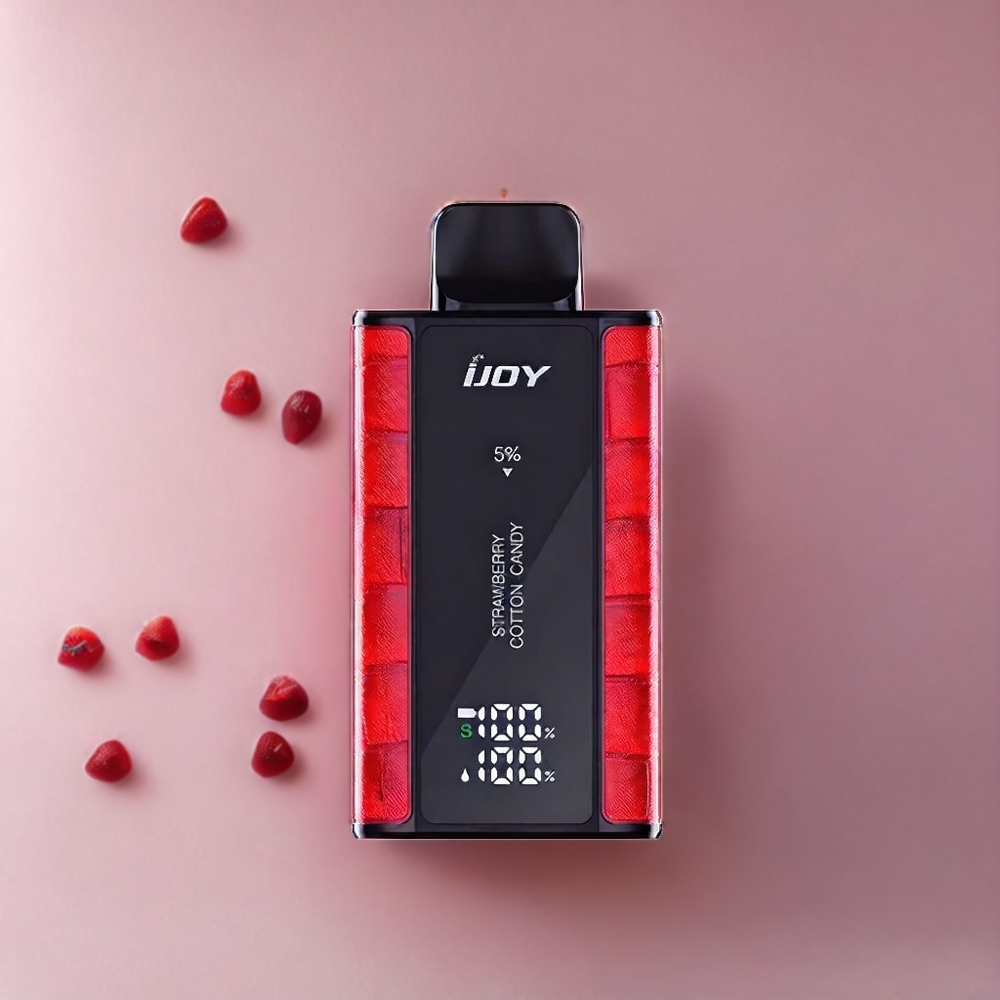 IJOY Captain 10000 Puffs Engangs Vape Norge Engros – Jordbær Bomullssukkertøy, 650mAh Batteri, 18ml E-væske, 5% Nikotin