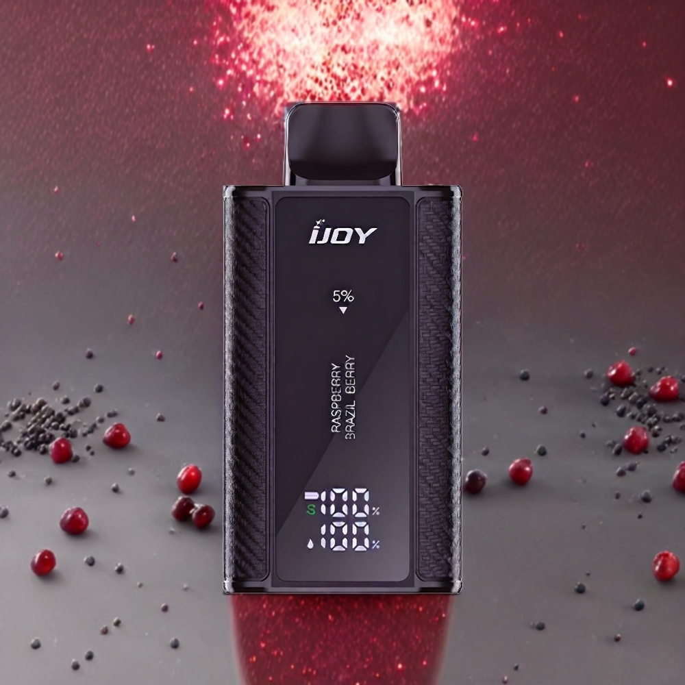 IJOY Captain 10000 Puffs Engangs Vape Raspberry Brasilibær Norge Engros – 18ml E-væske, 650mAh Batteri, Type-C Lading, Justerbar Effekt
