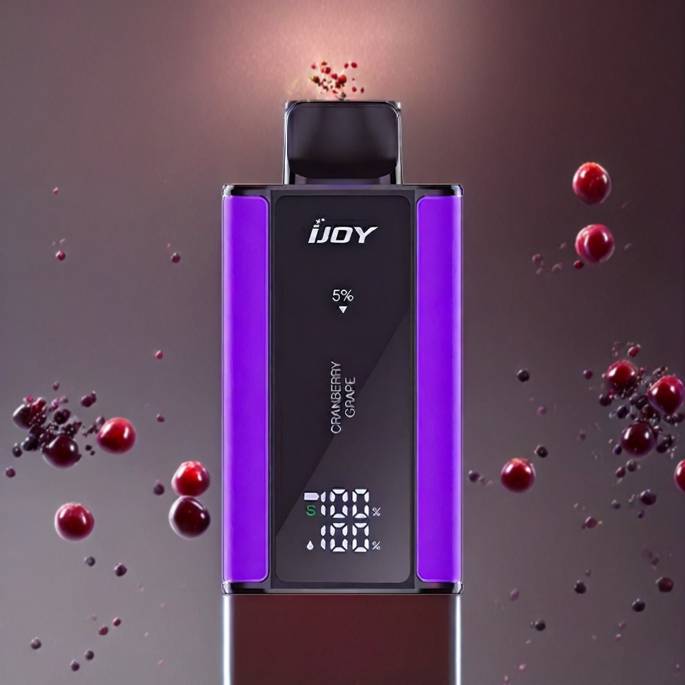 IJOY Captain 10000 Puffs Engangs vape Cranberry Grape Norge Engros – 650mAh, 18ml, 5% Nikotin, Type-C Lading