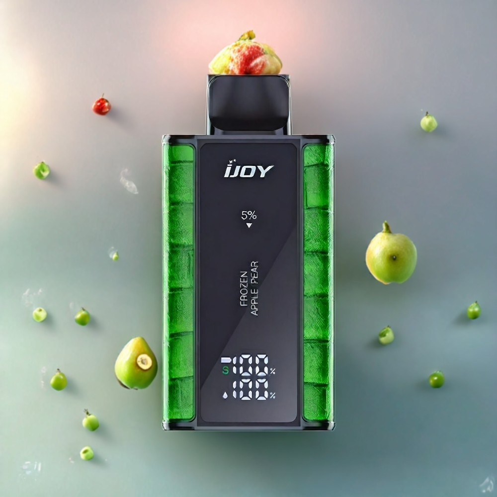 IJOY Captain 10000 Puffs Norge Engros Engangs vape Frostet Eple Pære – 18ml E-væske, 5% Nikotin, Justerbar Effekt, Type-C Lading